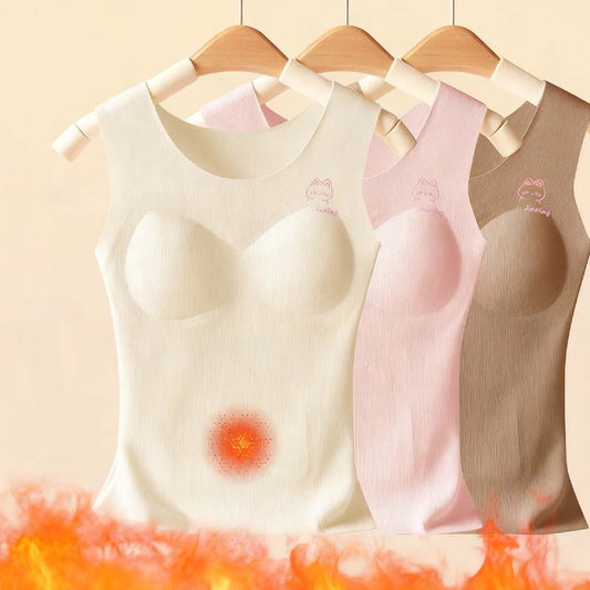 Skin-Friendly & Breathable Thermal Vest with Built-In Pads