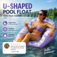 🏖️ LIMITED-TIME 50% OFF! ✨ U-Shaped Inflatable Pool Float – Ergonomic, Cooling Mesh Seat, Portable 🌴