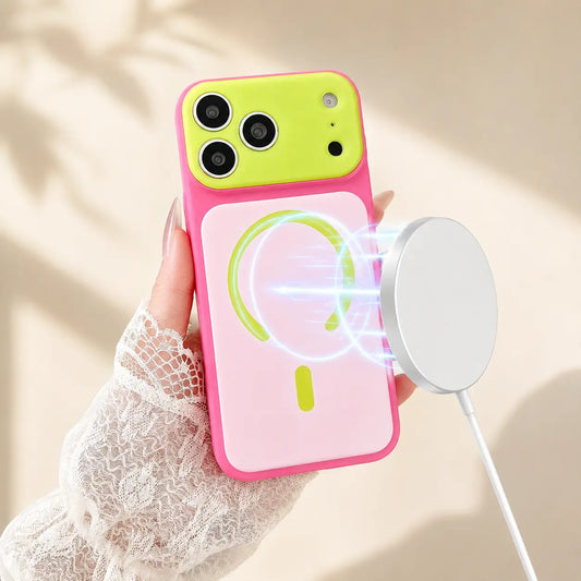 🌞🌈SUMMER HOT SALE £9.99!!💥50K+ SOLD!📱Trendy iPhone Case Hot Sale | Dopamine Color Block MagSafe Case – Ultra-Slim Matte Hard PC Cover for iPhone 17 Pro Max UK🇬🇧