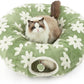 🎃Halloween Deal 50% OFF!🐾2-in-1 Plush Tunnel Bed for Cats & Small Dogs – Play, Hide & Sleep in One