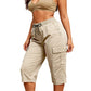 🏃‍♀️👖 Elastic cargo cropped trousers – move free, carry more, comfort all day.