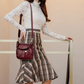 🔥Casual Pleated Bucket Soft Leather Handbag Shoulder Bag