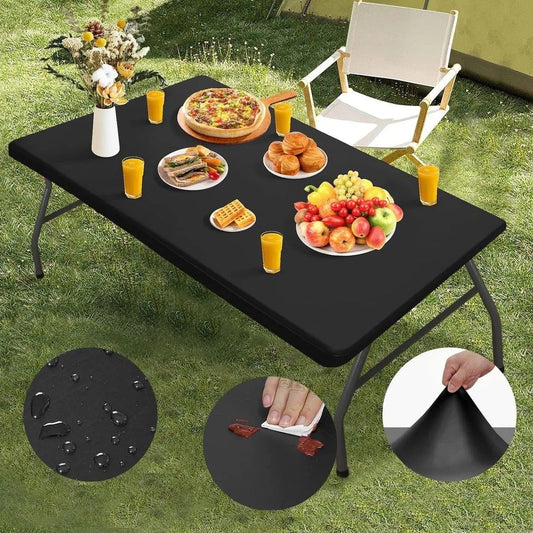 ❄️Summerfresh 50% OFF!🏠Stretch Fabric Table Cover – Waterproof & washable!