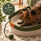 🎃Halloween Deal 50% OFF!🐱Cotton Rope Cat Basket Bed – Breathable Nest with Attached Toy