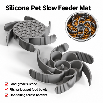 🎃Halloween Deal 50% OFF!🐶Cut-to-Fit Silicone Slow Feeder Insert – Suction-Grip Dog Bowl Insert