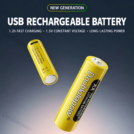🎃Halloween Deal 50% OFF!🔋1.5V USB-C Rechargeable AA & AAA Lithium Batteries – Constant-Voltage Power