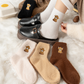 ⏳Limited-time 50% off⏰Women's Cute Warm Highland Cow Embroidered Plush Socks🐮🧦