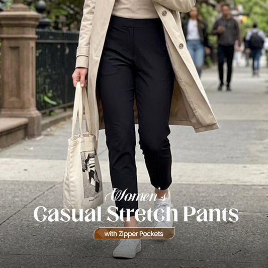 🔥⏳LIMITED OFFER 50%OFF🌞Women’s High-Waisted Zip-Pocket Trousers 👖 – 4-Way Stretch, Tummy Control, Breathable Quick-Dry, 6 Colours, S-3XL