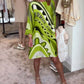 🔥LIMITED SALE 50% OFF🔥Round neck fashionable printed midi dress