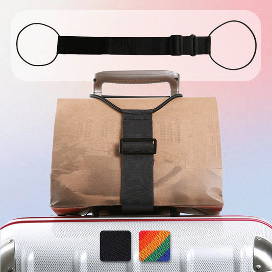 🎃Halloween Deal 50% OFF!🧳Elastic Luggage Strap for Suitcases – Hands-free Bag Holder for Travel, Airport & Train Station