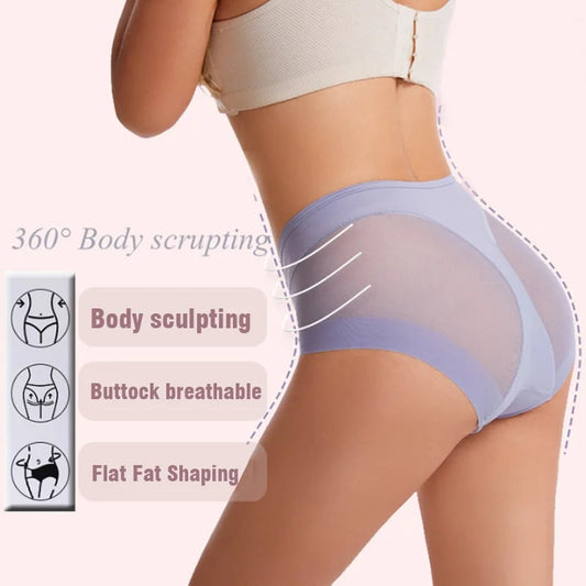 Pay 1 Get 3 (4 pcs) - Ice Silk Seamless High Waist Briefs