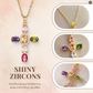 Necklace with a rainbow cross pendant