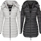 🔥Winter women's mid-length padded jacket warm hooded jacket