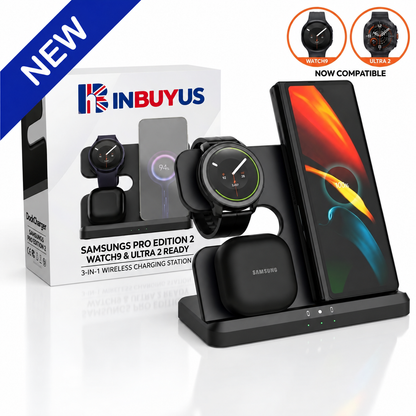 🎃Halloween Deal 50% OFF!⚡3-in-1 Wireless Charging Station – Phone, Galaxy Watch & Earbuds Charger