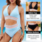 👙2026 New Type 49% OFF💥👙High Waisted Tummy Control Color Block Bikini Sets