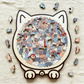 🎃Second Item Half Price!🐱135-Piece Cat-Shaped Wooden Jigsaw Puzzle – Unique Cat Pieces & Gift Box