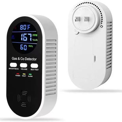 4-in-1 CO & Combustible Gas Monitor – Real-Time Gas, Temperature & Humidity Display