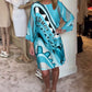 🔥LIMITED SALE 50% OFF🔥Round neck fashionable printed midi dress