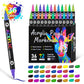 🎃Halloween Deal 50% OFF!🎨2-in-1 Acrylic Paint Markers – Two Colours per Pen, 24–96 Colours