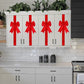 🎀 Red Christmas Cabinet Ribbon Bows – Large Red Bows for Door, Kitchen & Locker Decor 🎄