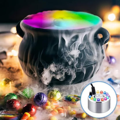 ❄️Summerfresh 50% OFF!✨12-LED Ultrasonic Mist Maker – Colour-Changing Fogger for Halloween Décor, Cauldrons, Fountains & Ponds