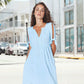 👗50% OFF NOW! 💃 Women's Elegant V-Neck Hollow-Out Solid Dress – Flattering cut, breathable fabric & perfect for summer parties or date nights ✨