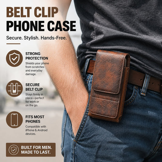 ❄️Summerfresh 50% OFF!🔥Quick-Access Magnetic Mobile Phone Belt Pouch – Secure Clip, Belt Loops & Card Pocket
