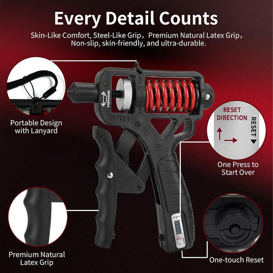 💪 50% OFF NOW! 🔥 Adjustable Hand Grip Strengthener - Build Forearm Strength & Relieve Wrist Pain, 5 Resistance Levels for Home/Gym Use 🏋️‍♂️✨