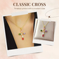 Necklace with a rainbow cross pendant