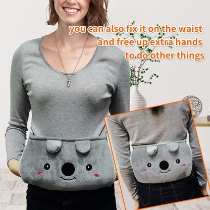 ❄️Summerfresh 50% OFF!🧸Wearable Hot Water Bottle Belt with Plush Cover – 900ml Refillable Heat Wrap