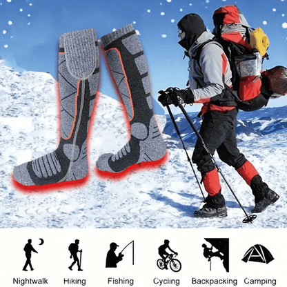 Heated Socks with 5000mAh Rechargeable Batteries – Ultimate Winter Comfort for Every Adventure