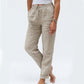🌸New arrival 40% OFF!🏖️Women's Elastic Waist Cotton Linen Casual Pants