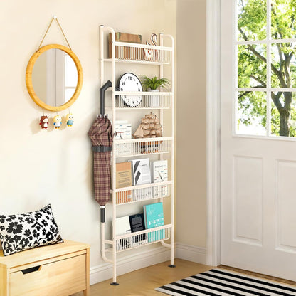 ❄️Summerfresh 50% OFF!🏠5-Tier Slim Storage Rack – Turn Narrow Spaces Into Useful Storage