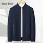 👑Essential Business Suit👑 Men's Standing Collar Zipper Casual Jacket+Credit card case