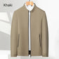 👑Essential Business Suit👑 Men's Standing Collar Zipper Casual Jacket+Credit card case