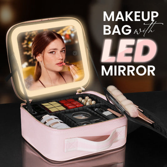 🎁2026 New Arrivals 50% OFF💥Flawless Makeup Anywhere – Portable LED Mirror Makeup Bag!✨