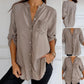 Cotton V-neck Sequin Mid-sleeve Casual Top (Buy 2 Free Shipping)
