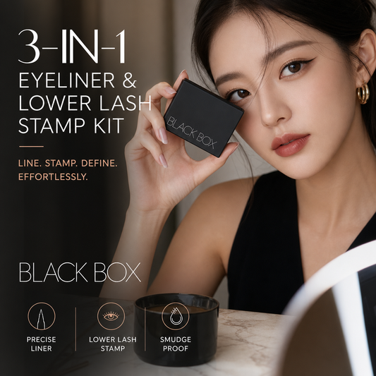 ✨ 50% OFF NOW! 👁️ 2026 New Arrival 3-in-1 Eyeliner & Lower Lash Stamp Kit – Precision tip, stamp applicator & smudge-proof – All-in-one for effortless eye makeup 🎨