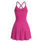 👗🏃 Women's Sport Tank with Built-in Shorts – Sleeveless, Slim-Fit, Knee-Length – Perfect for Golf, Yoga & Active Days. 🔥✨