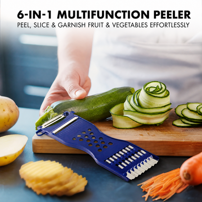 ❄️Summerfresh 50% OFF!🥕6-in-1 Vegetable Peeler & Slicer – Peel, Julienne, Grate & Prep with One Compact Tool