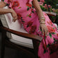 🎉Hot Sale 50% OFF🥳Cheongsam Style Rose Floral Print Tiered Flare Sleeve Stretch Maxi Dress