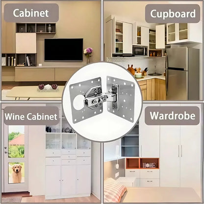 ❄️Summerfresh 50% OFF!🏠HingePlate 1+1 FREE: DIY Furniture Hinges Repair Side Plate