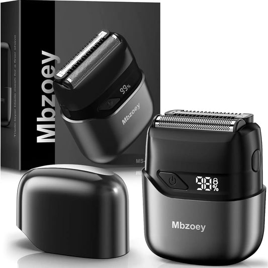 🎃Halloween Deal 50% OFF!🪒Mini Wet & Dry Foil Shaver – USB-C, LED Display & Travel Lock