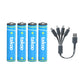 🎃Halloween Deal 50% OFF!🔋1.5V USB-C Rechargeable AA & AAA Lithium Batteries – Constant-Voltage Power