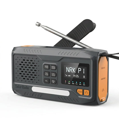 🎃Halloween Deal 50% OFF!🔥DAB+/FM Emergency Radio – 4500mAh Power Bank, Hand Crank, Solar & SOS