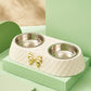📢📢50% OFF !! ⏰Stainless Steel Detachable Double Pet Bowl