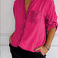 Cotton V-neck Sequin Mid-sleeve Casual Top (Buy 2 Free Shipping)