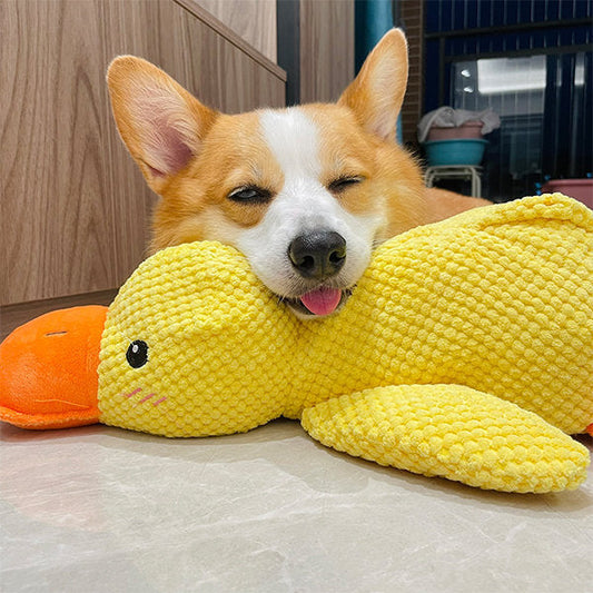 🎃Halloween Deal 50% OFF!🦆Quacking Duck Plush Dog Toy – Soft Interactive Cuddle Toy
