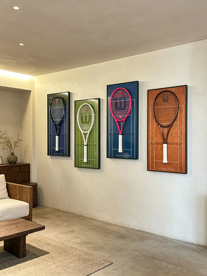 Tennis Racket Display Frame – Premium Tournament Wall Art（80*40cm）