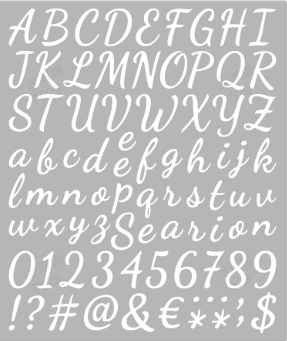 Waterproof alphanumeric stickers (5PCS)